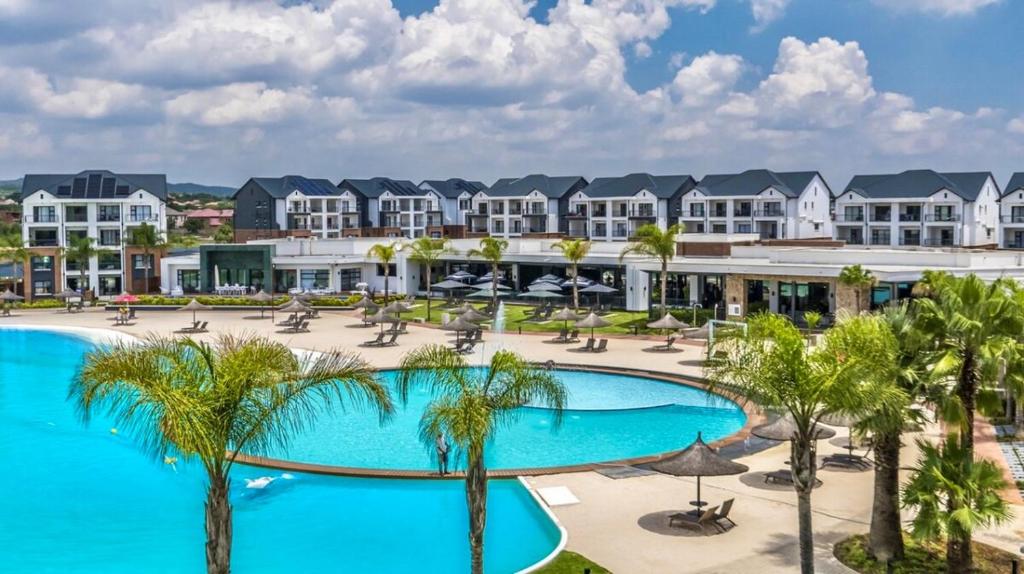 Lifestyle-estate apartment on a swimming lagoon